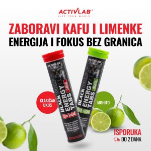 Black Wolf Energy Tabs (20 šumećih tableta)