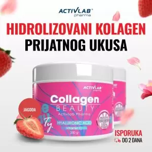 Activlab Collagen Beauty hidrolizovani kolagen sa hijaluronskom kiselinom, ukus jagode, pakovanje od 300g.